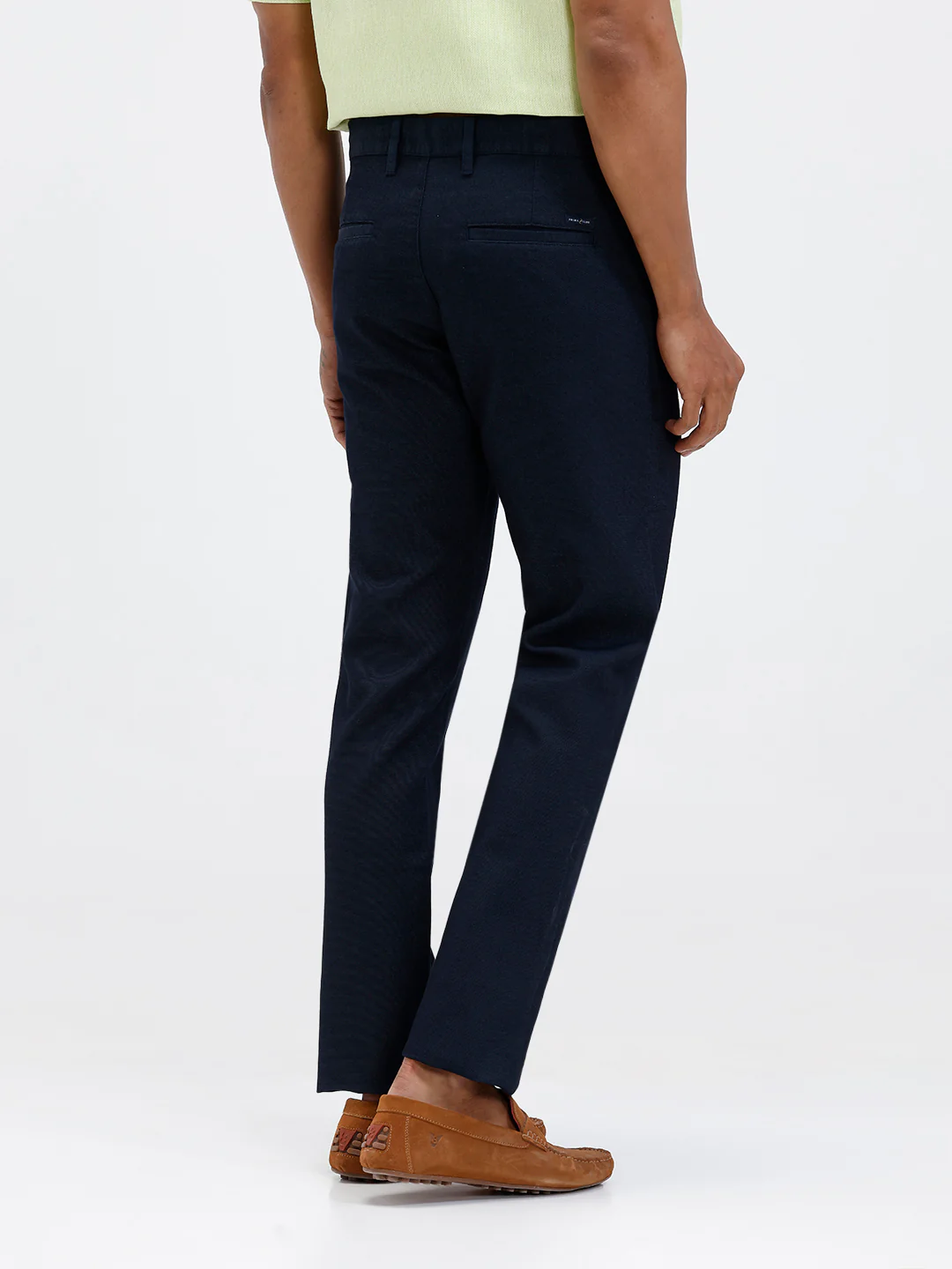 Cotton Lycra Smart Fit Dark Blue Stretch Pants - Image 3