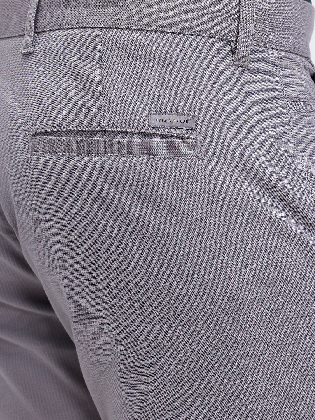Cotton Lycra Smart Fit Dark Grey Stretch Pants - Image 5