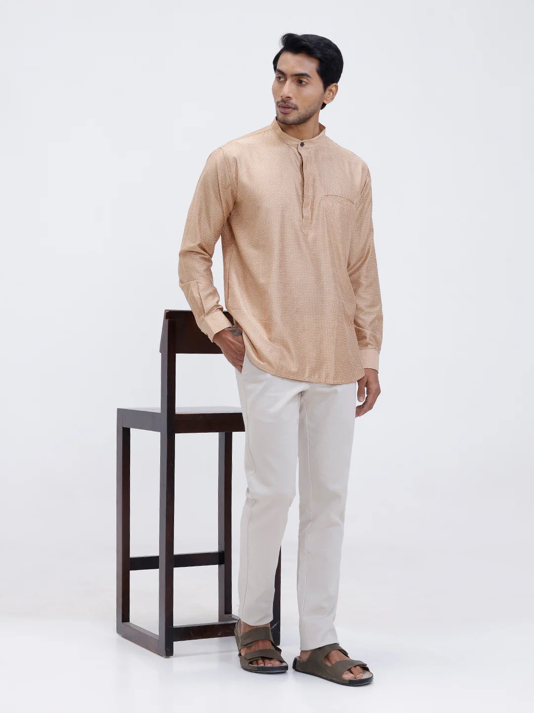 Cotton Lycra Smart Fit Off White Stretch Pants - Image 6