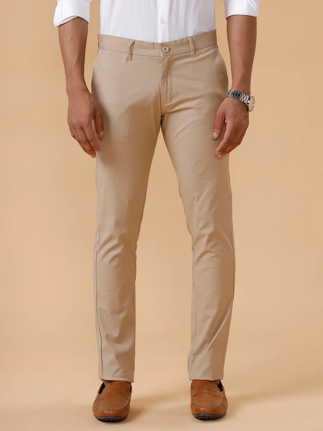 Cotton Lycra Smart Fit Stretch Pants Sandal Linox - Image 3