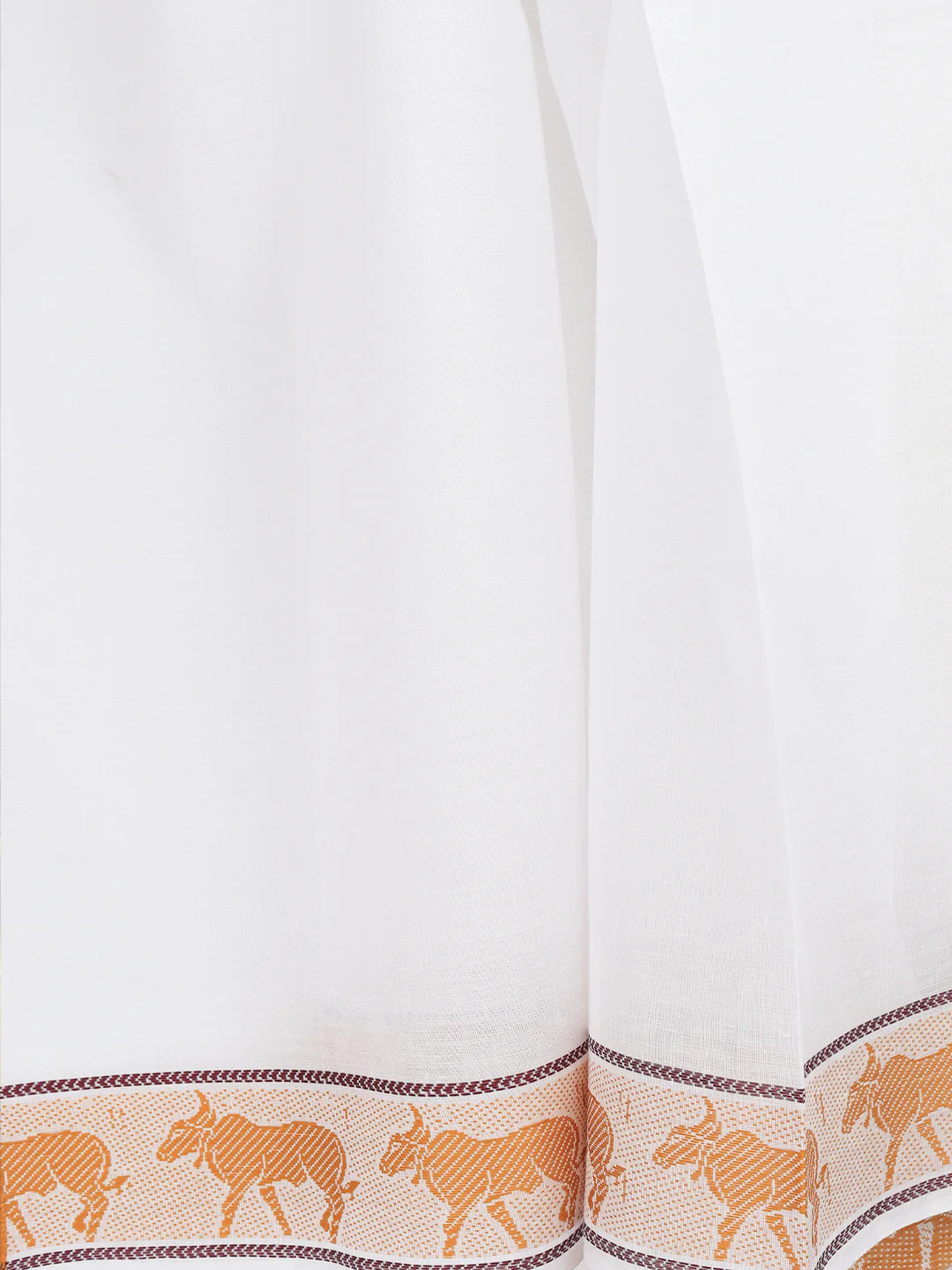 Cotton Mustard Fancy Border Panchakacham with Angavasthram Srirasthu(9+5) SR51 - Image 6