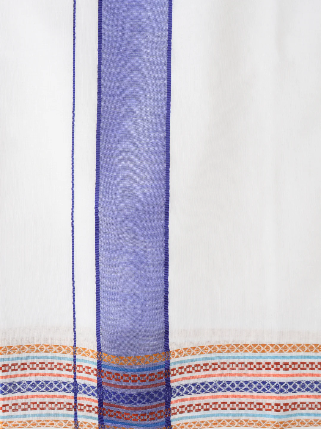 Cotton Navy Fancy Border Panchakacham with Angavasthram Srirasthu(9+5) SR49 - Image 5