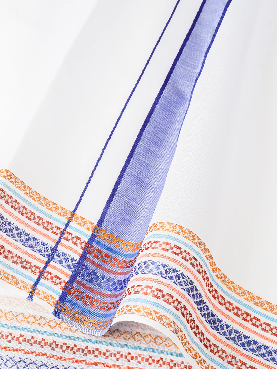 Cotton Navy Fancy Border Panchakacham with Angavasthram Srirasthu(9+5) SR49 - Image 6