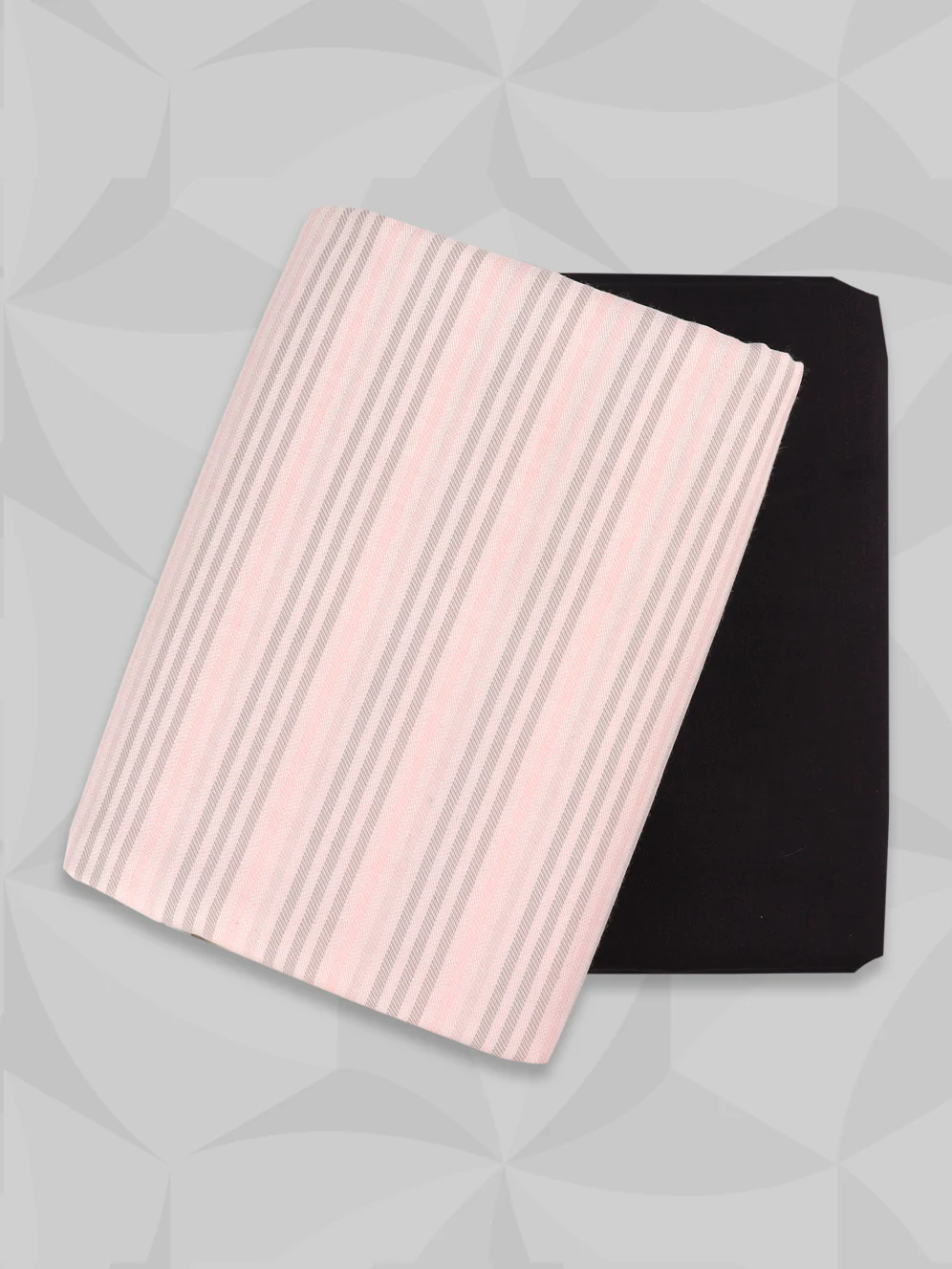 Cotton Pink Shirting & Black Suiting Fabric Gift Box KK147 - Image 2