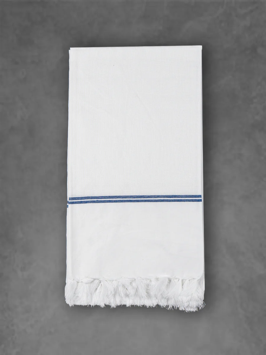 Cotton Premium Soft Feel White Bath Towel 1046  Pack of 3 - Image 3