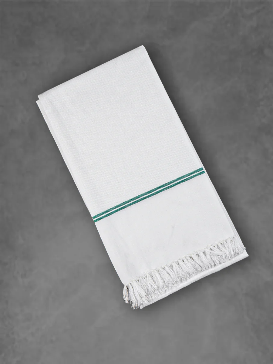 Cotton Premium Soft Feel White Bath Towel 1046  Pack of 3 - Image 5