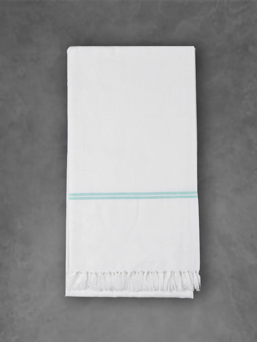 Cotton Premium Soft Feel White Bath Towel 1046  Pack of 3 - Image 6