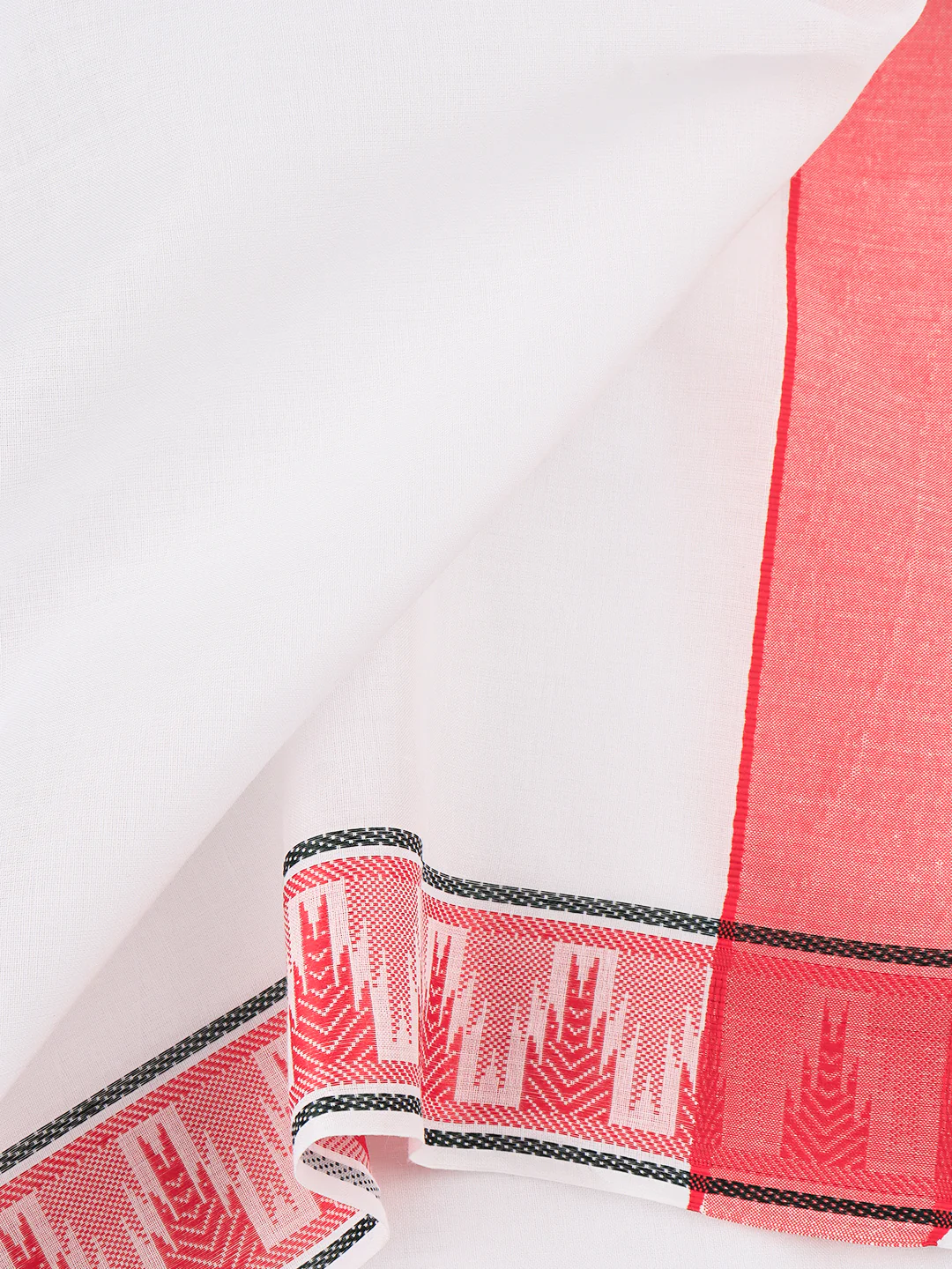 Cotton Red Fancy Border Panchakacham with Angavasthram Srirasthu(9+5) SR59 - Image 5