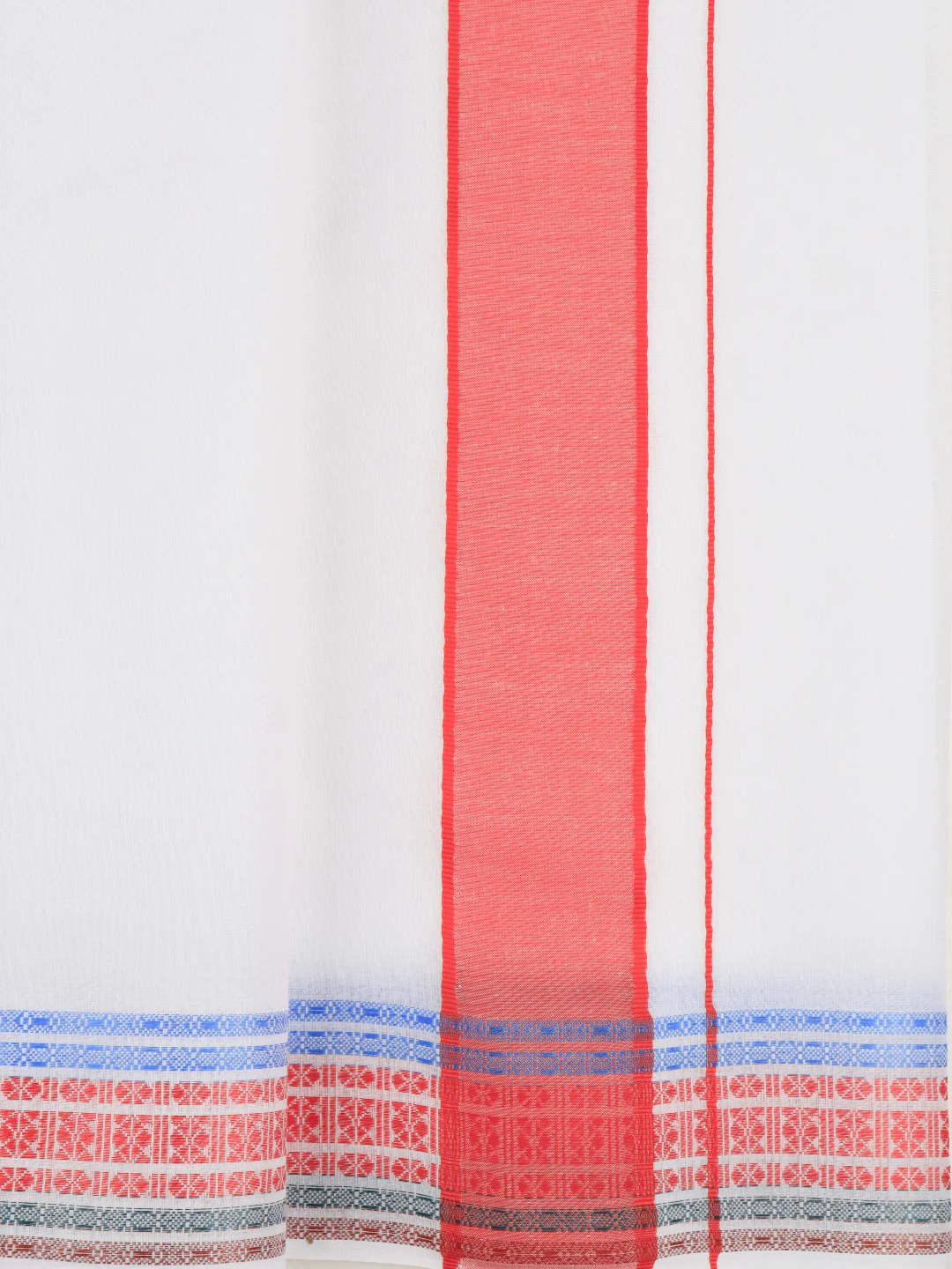 Cotton Red Fancy Border Panchakacham with Angavasthram Srirasthu(9+5) SR60 - Image 5
