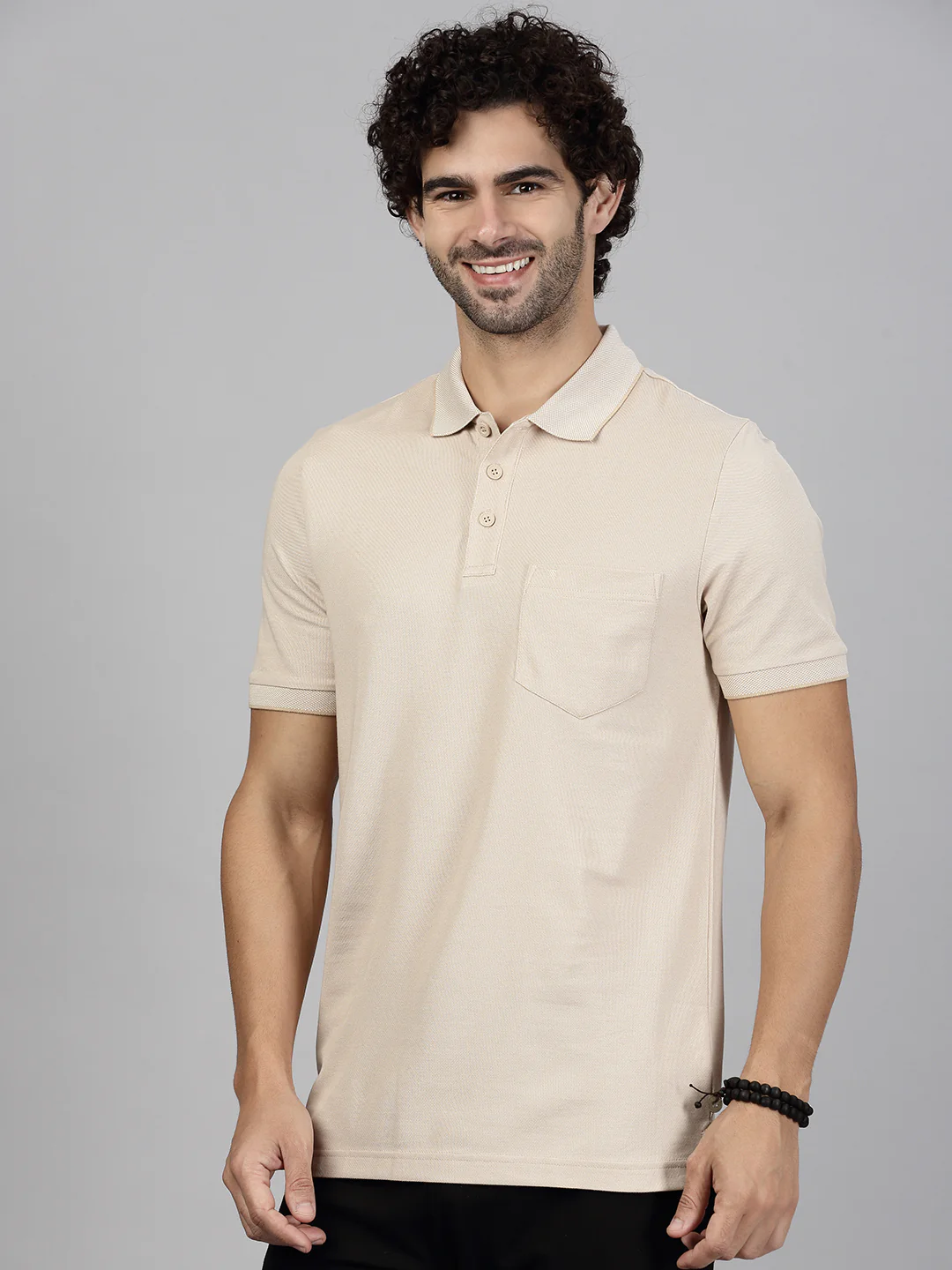 Cotton Rich Blue & Beige Expert Polo Tshirt Combos - Image 3