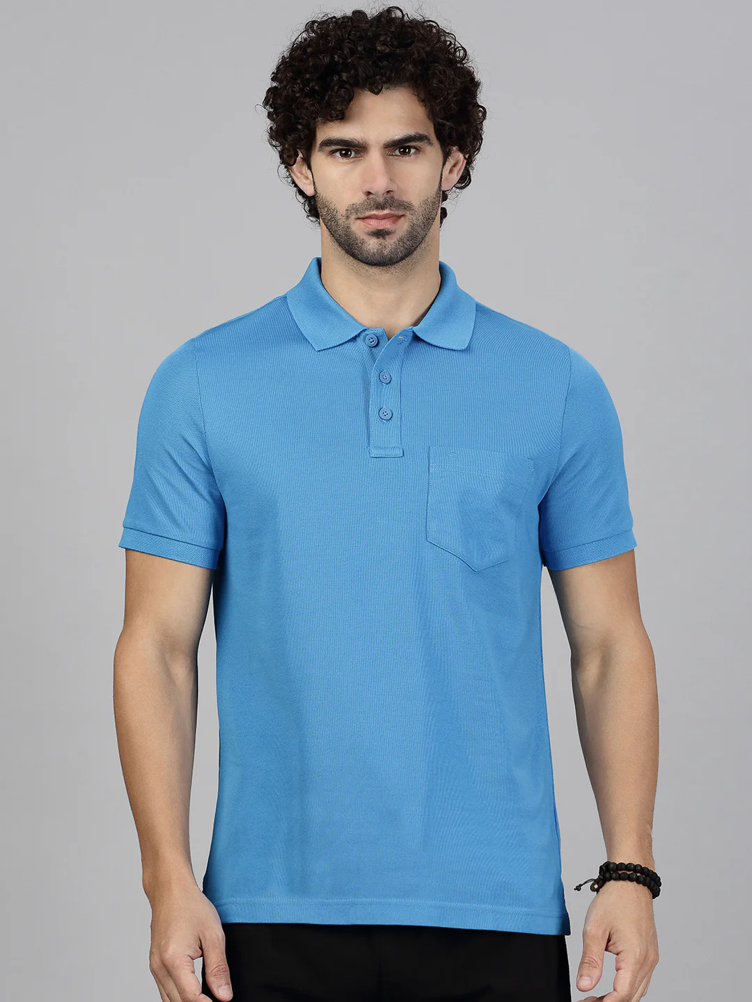 Cotton Rich Blue & Beige Expert Polo Tshirt Combos - Image 4