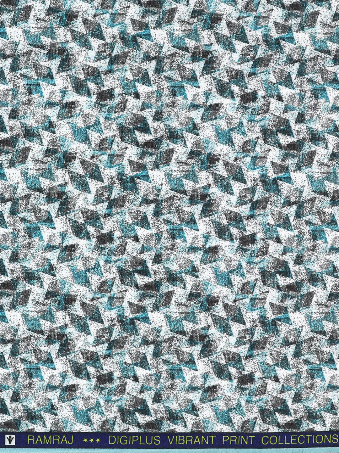 Cotton Rich Blue Printed Shirt Fabric Oslo Print - Image 2