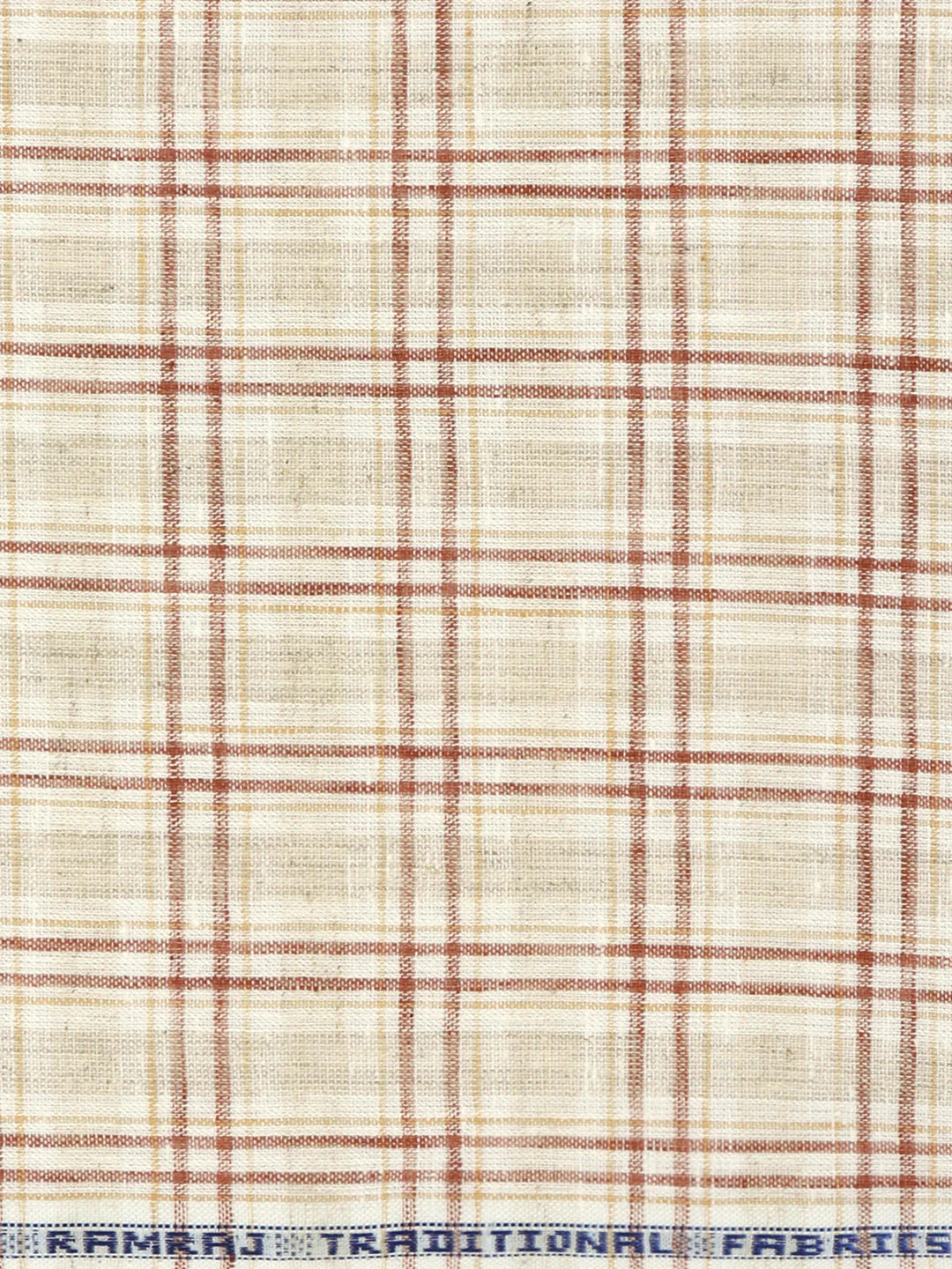 Cotton Rich Brown Checked Shirt Fabric High Style - Image 3