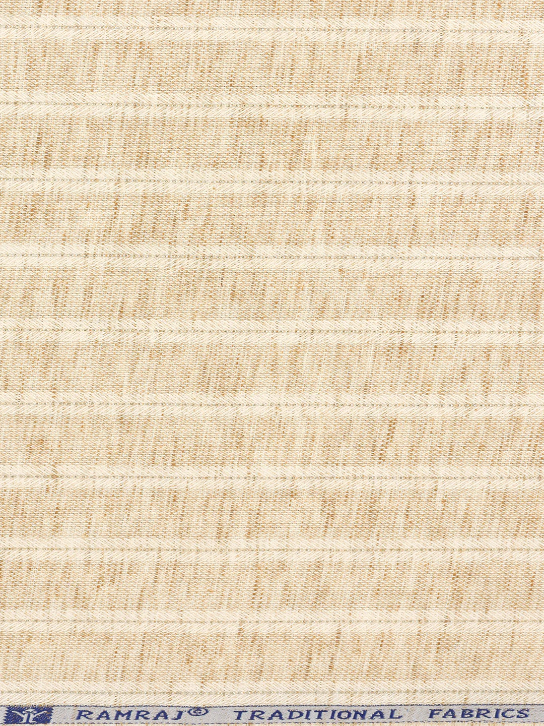 Cotton Rich Brown Self Design Shirt Fabric HI-Tech - Image 3