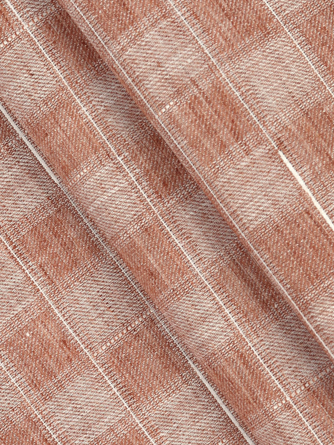 Cotton Rich Checked Brown Shirt Fabric High Style - Image 2