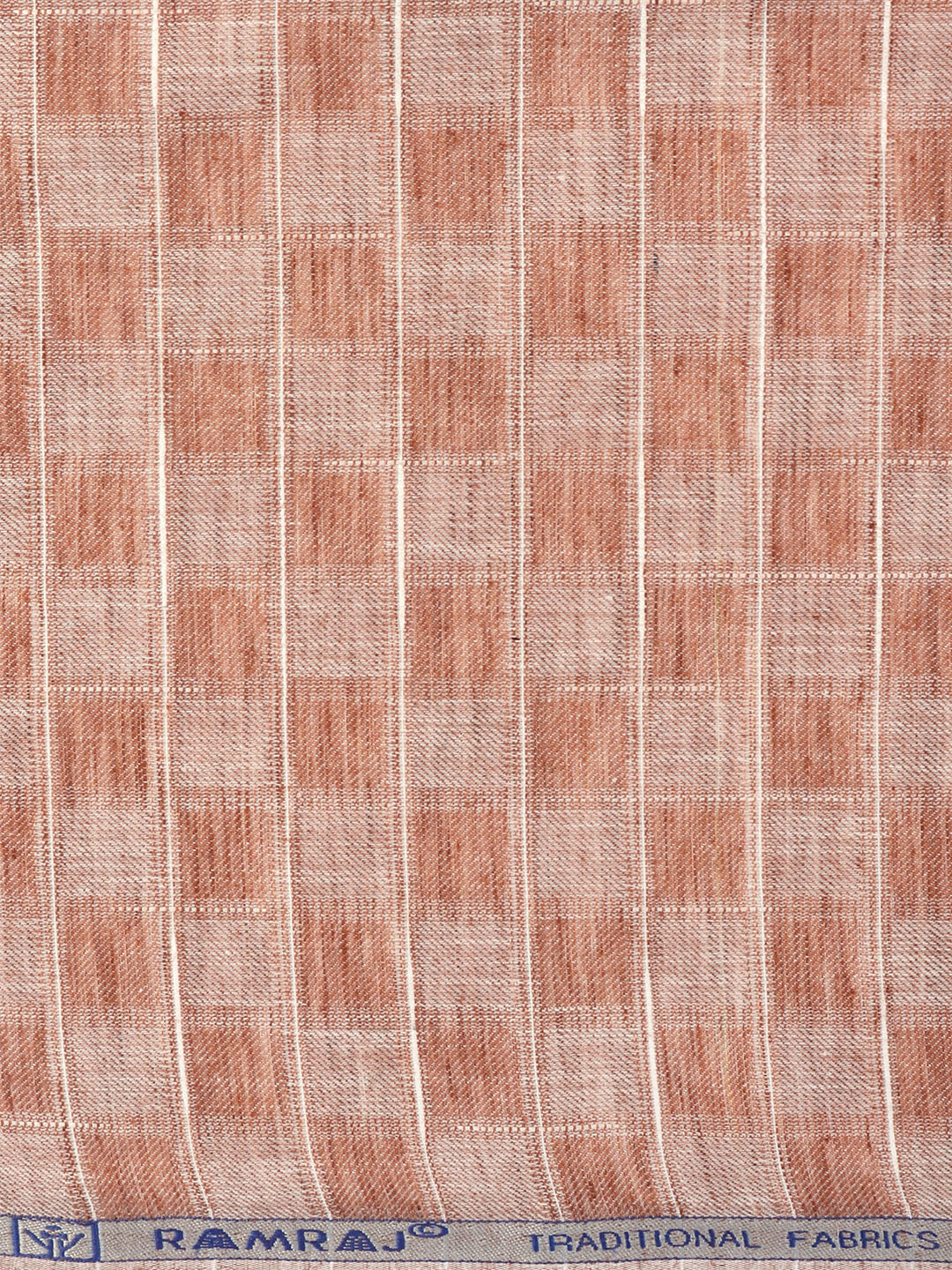 Cotton Rich Checked Brown Shirt Fabric High Style - Image 3