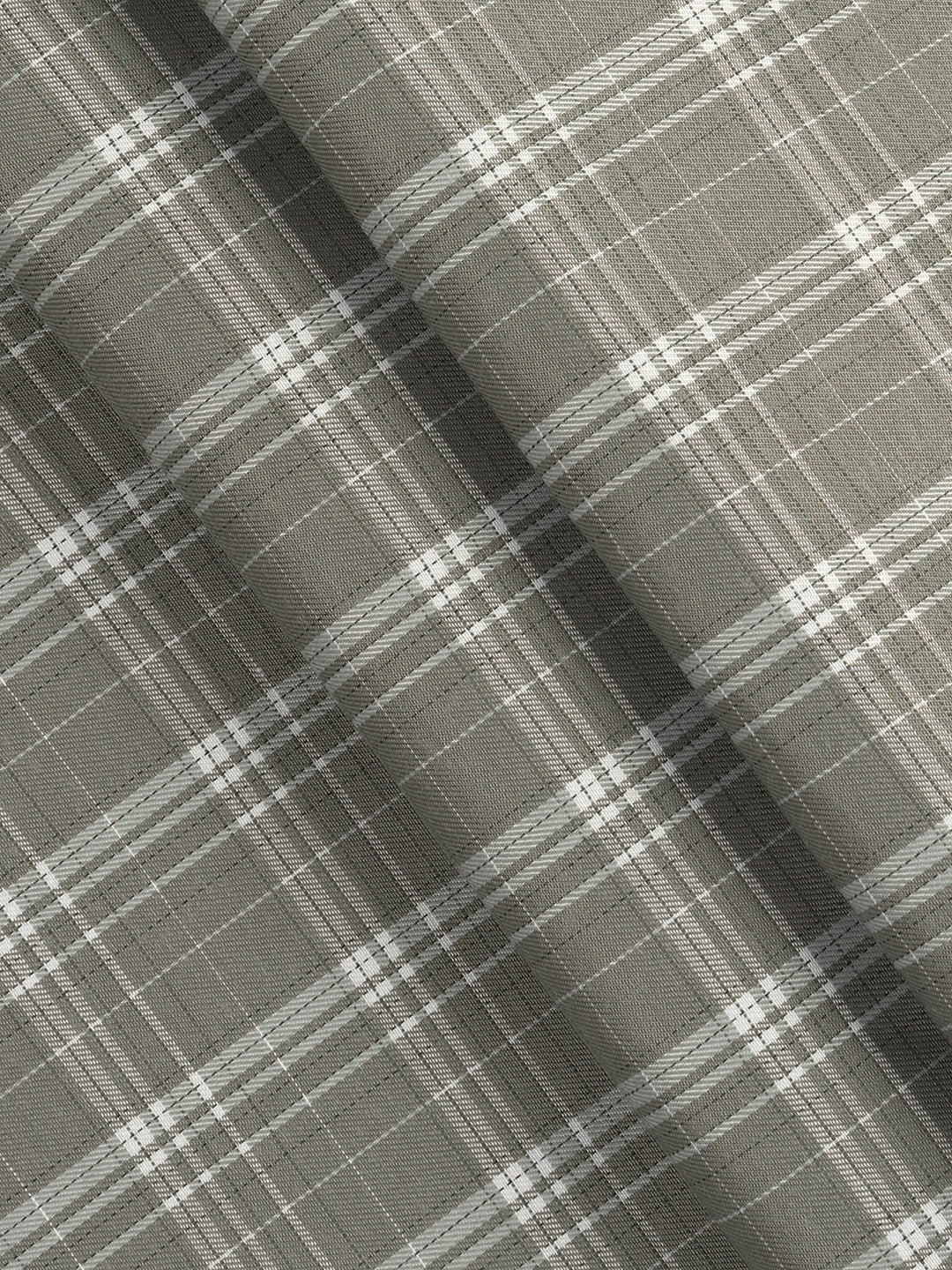 Cotton Rich Checked Green Shirt Fabric High Style - Image 2