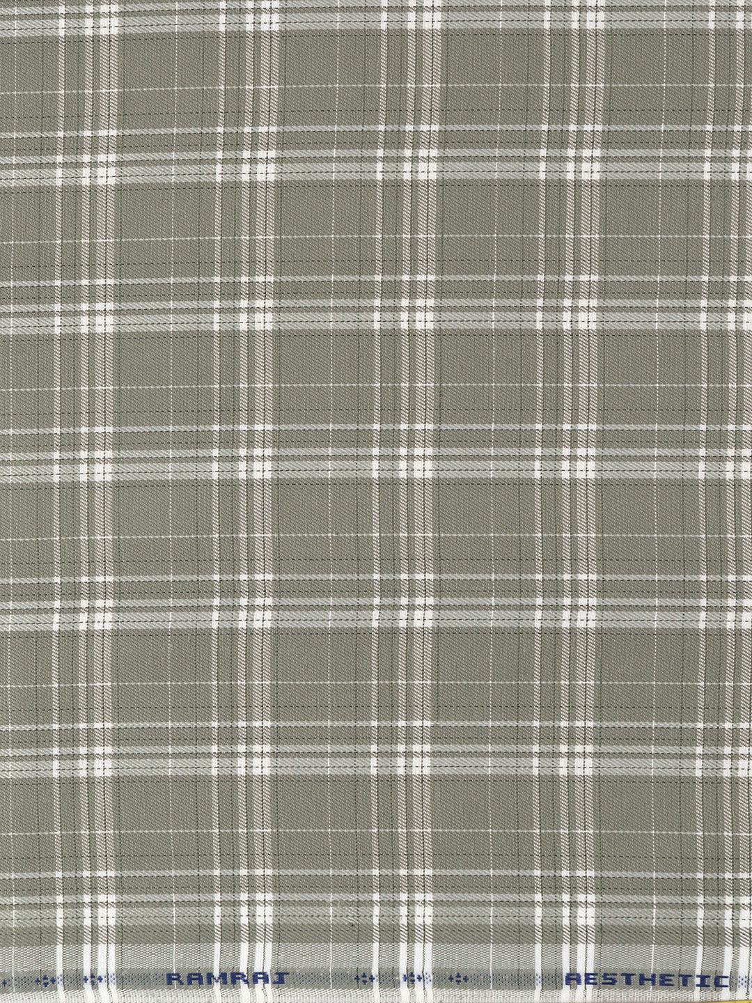 Cotton Rich Checked Green Shirt Fabric High Style - Image 3