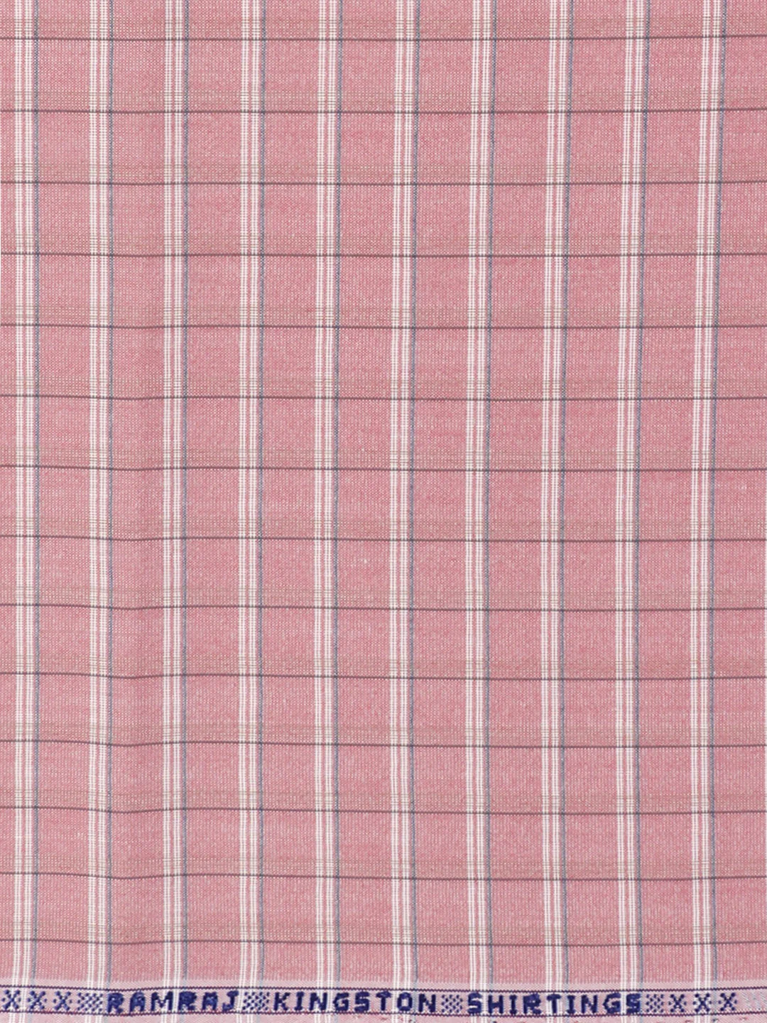 Cotton Rich Checked Purple Shirt Fabric Elight Gold - Image 3