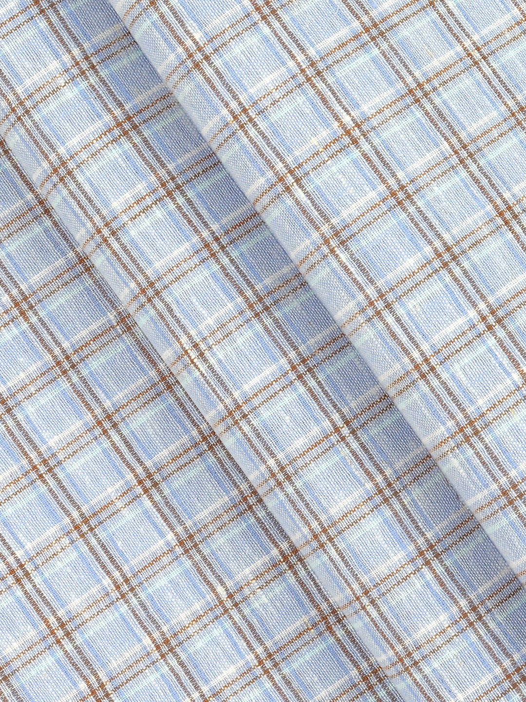 Cotton Rich Checked Shirt Fabric Blue Infinity - Image 2