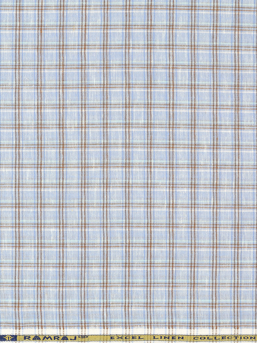 Cotton Rich Checked Shirt Fabric Blue Infinity - Image 3