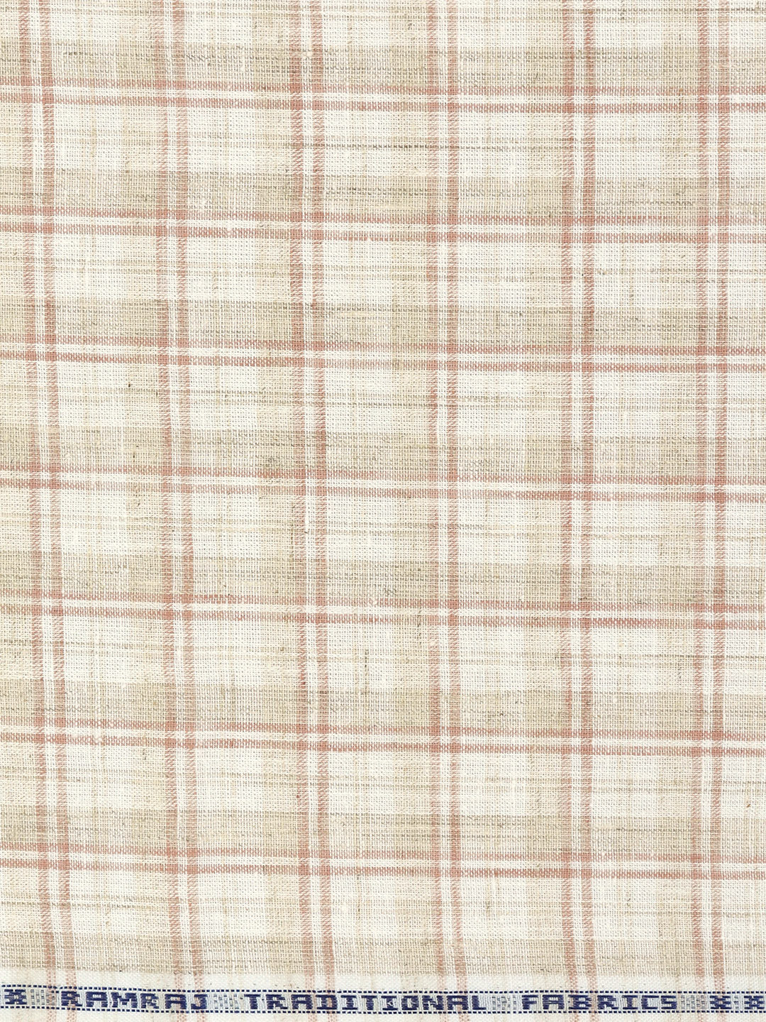 Cotton Rich Checked Shirt Fabric Brown High Style - Image 3