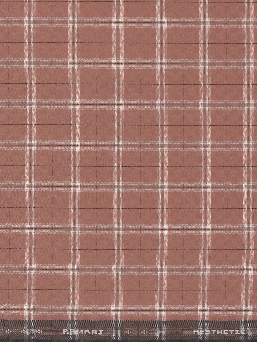 Cotton Rich Checked Shirt Fabric Pale Purple High Style - Image 3