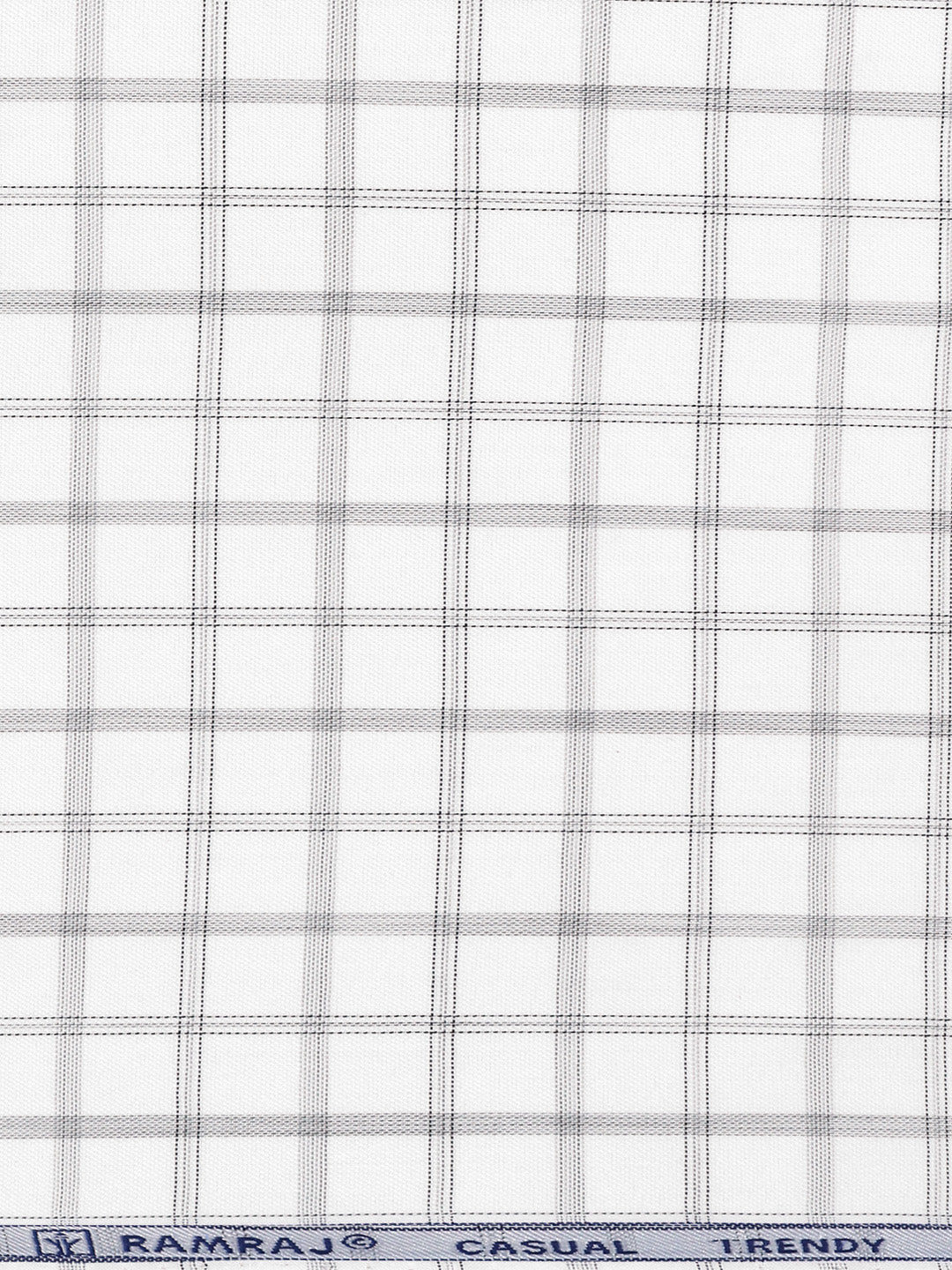 Cotton Rich Checked White Shirt Fabric High Style - Image 3