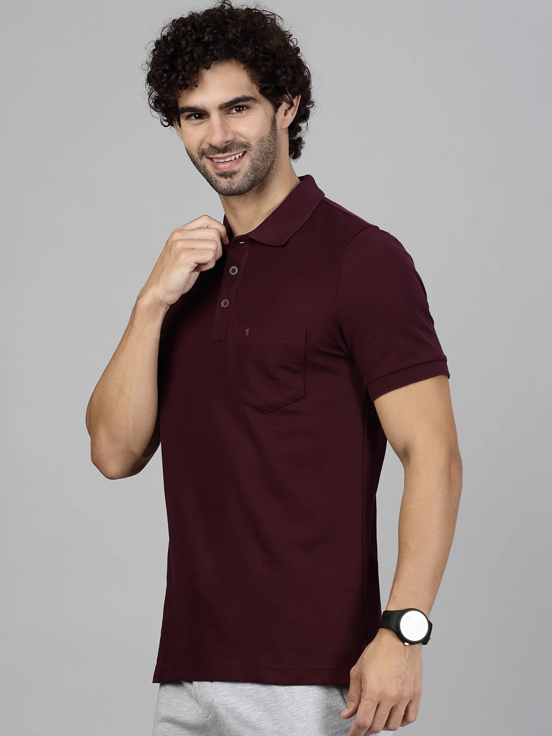 Cotton Rich Grey & Grape Expert Polo Tshirt Combos - Image 13
