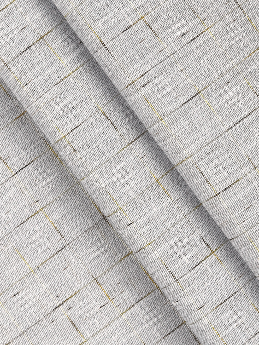 Cotton Rich Grey Self Design Shirt Fabric Infinity - Image 2