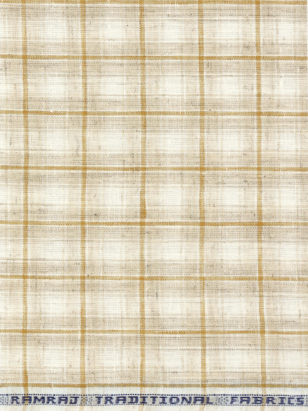 Cotton Rich Light Brown Checked Shirt Fabric High Style - Image 3