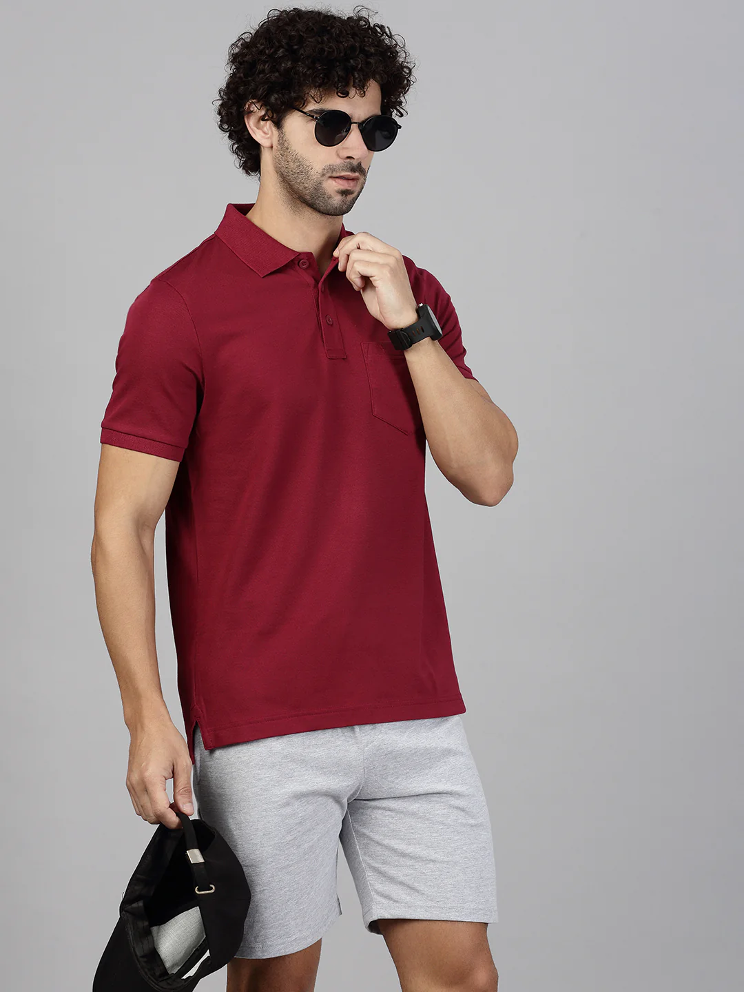 Cotton Rich Maroon & Blue Expert Polo Tshirt Combos - Image 6