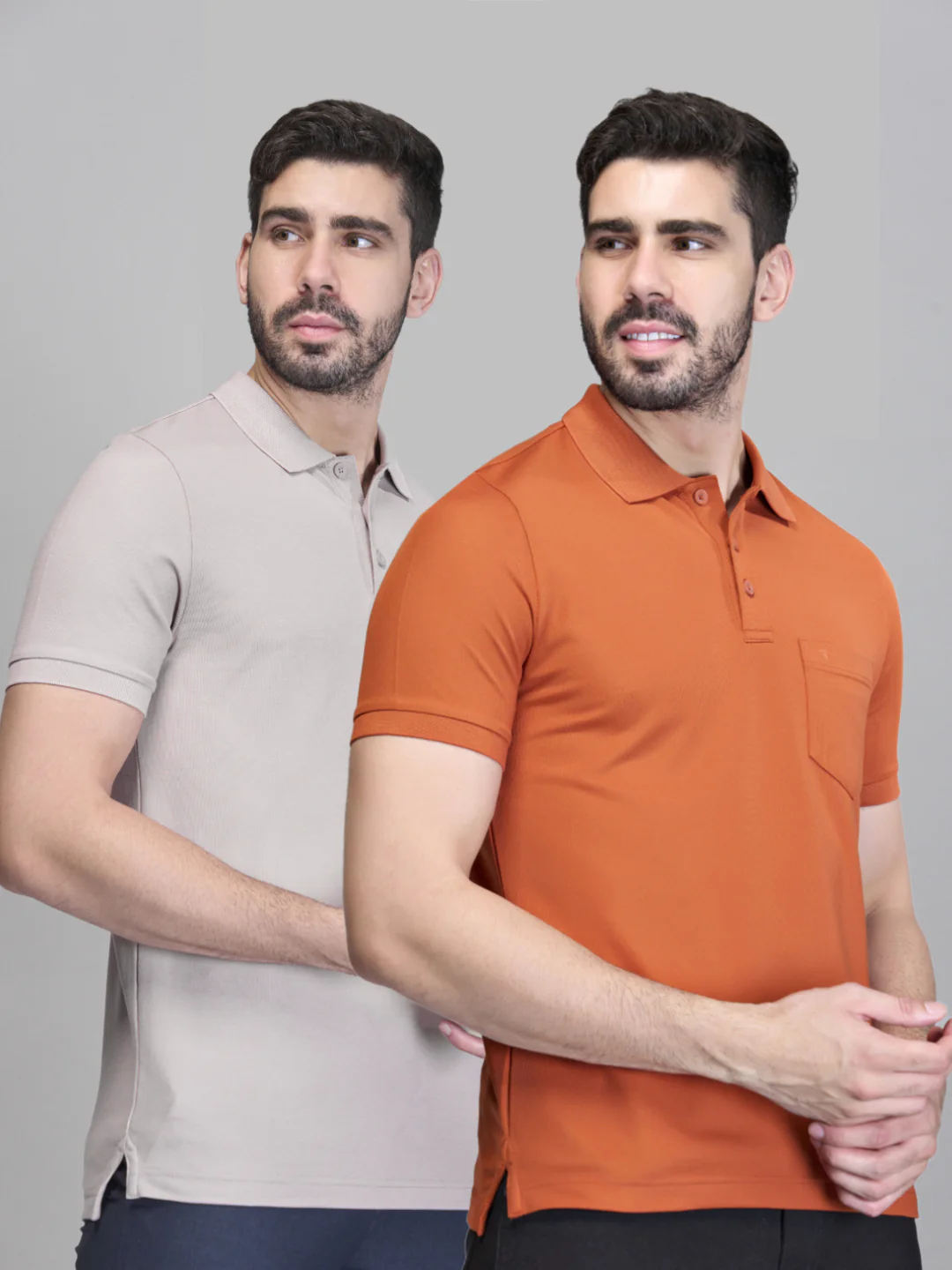 Cotton Rich Orange & Silver Berry Expert Polo Tshirt Combos