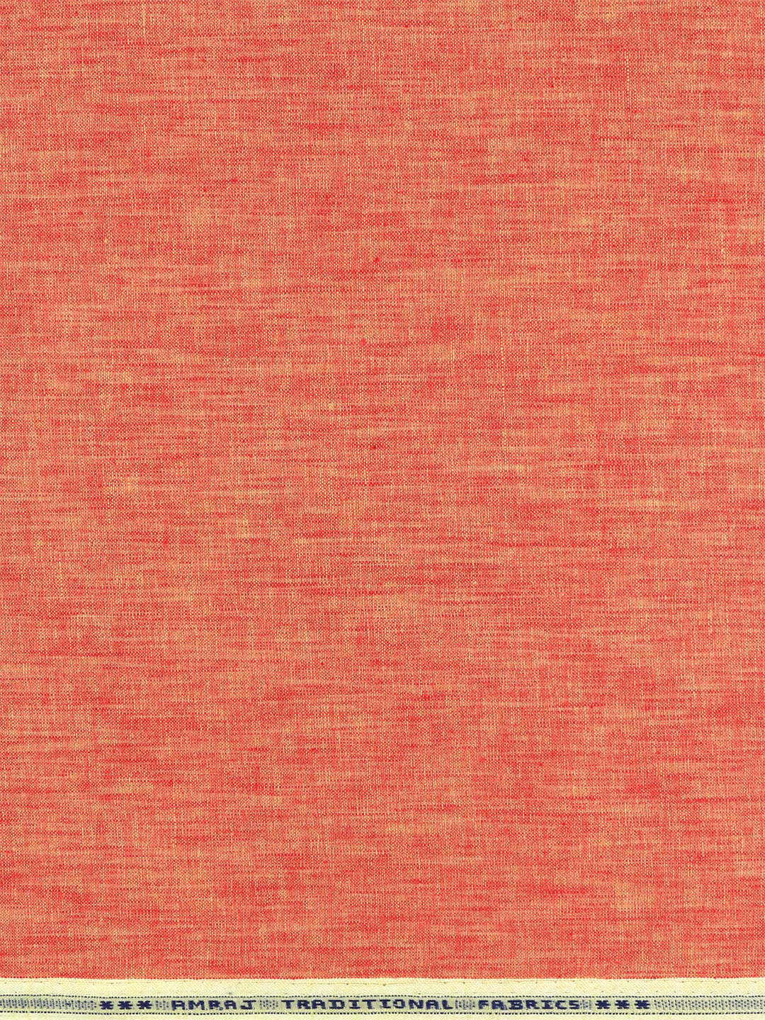 Cotton Rich Pinkish Orange Plain Shirt Fabric Infinity - Image 3