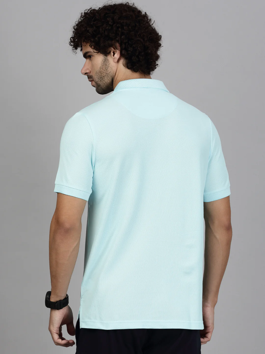 Cotton Rich Pique Polo Aqua Marine Blue - Image 4