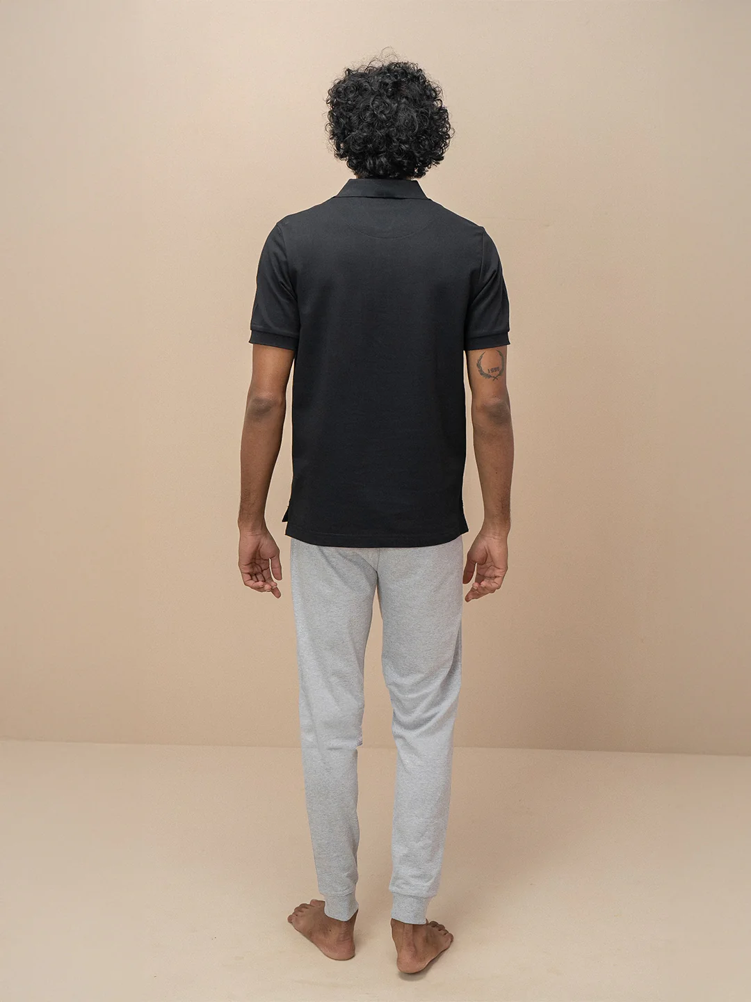 Cotton Rich Pique Polo Black - Image 3