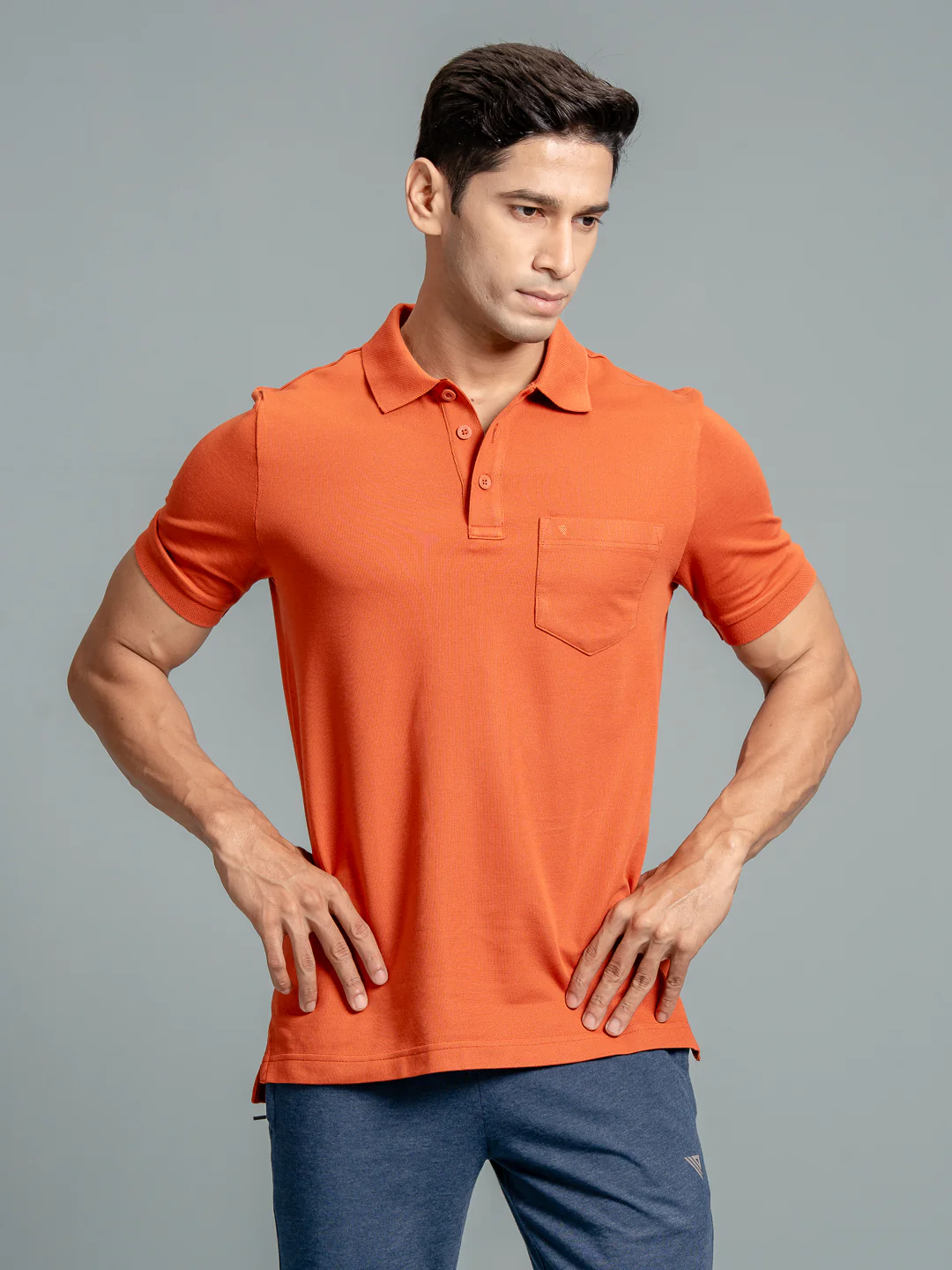 Cotton Rich Pique Polo Burnt Orange