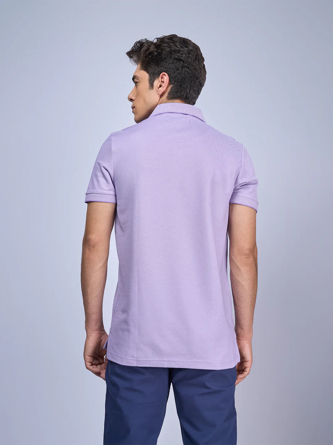 Cotton Rich Pique Polo Burnt Purple - Image 3