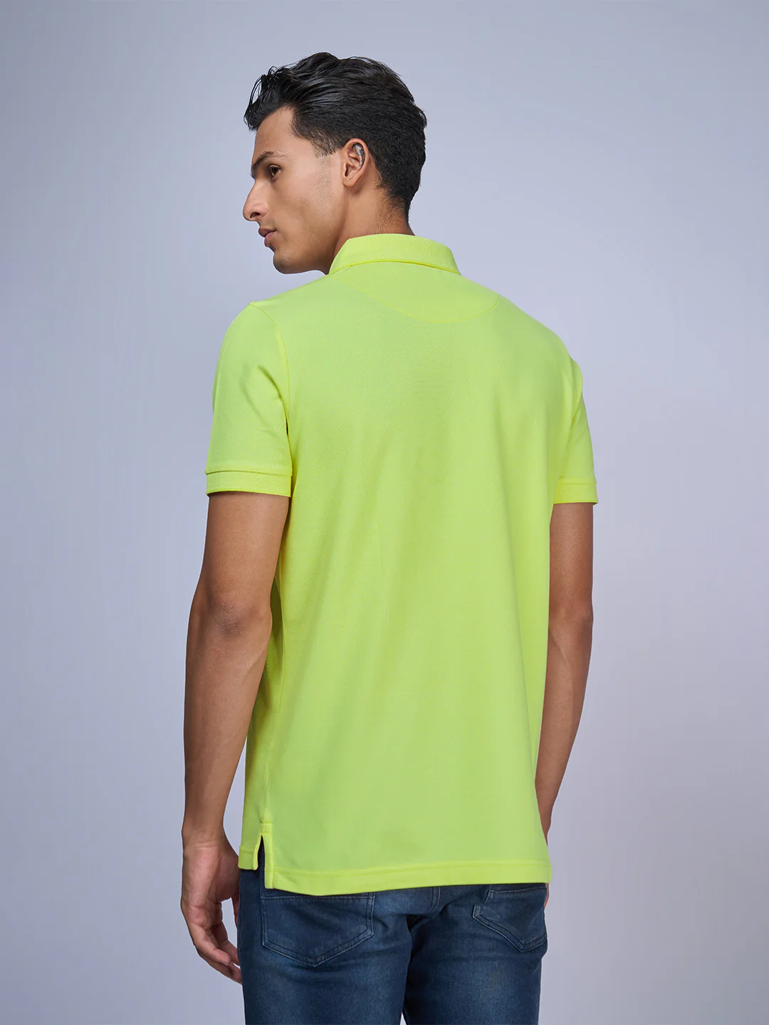 Cotton Rich Pique Polo Green - Image 4