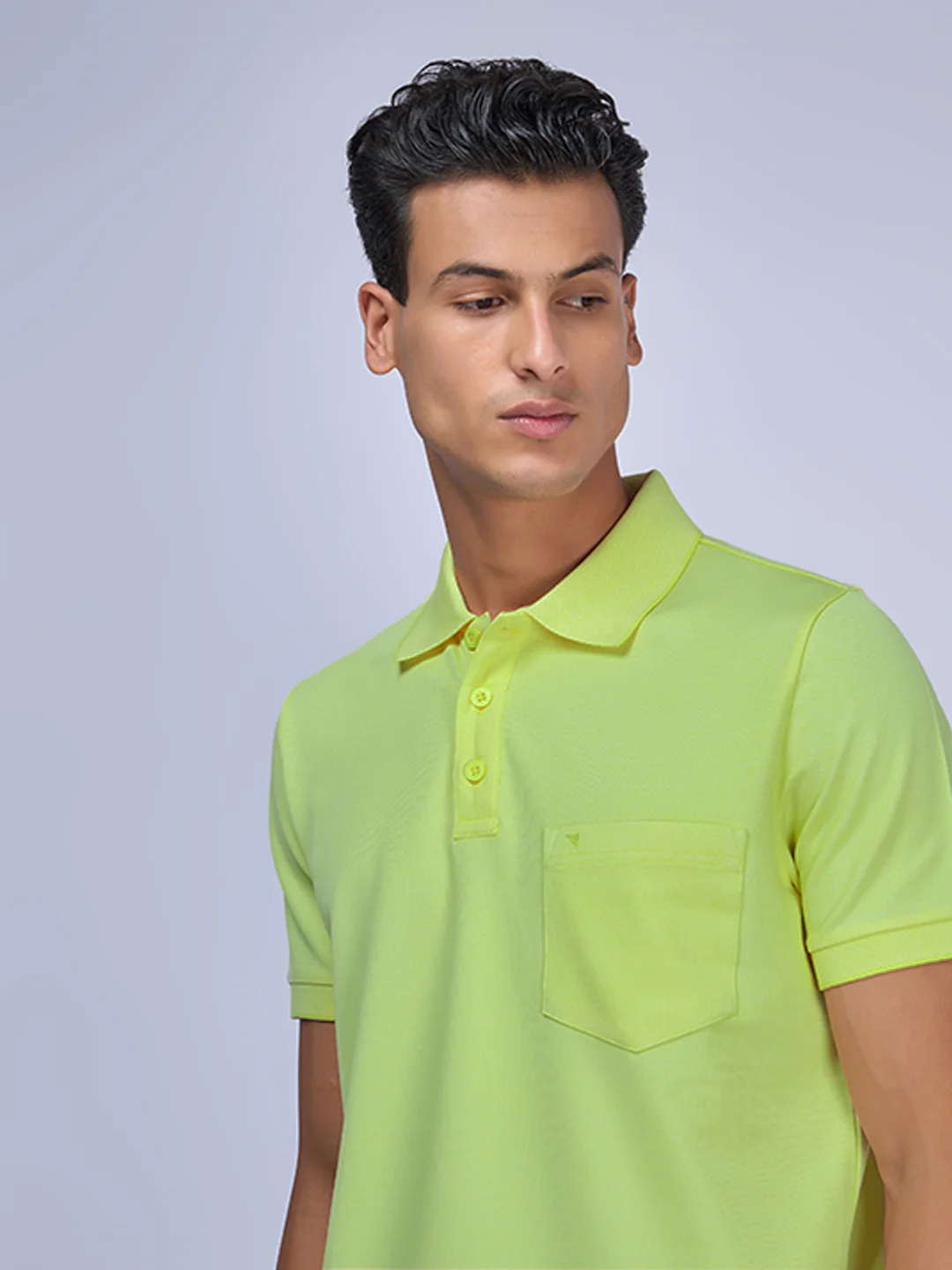 Cotton Rich Pique Polo Green - Image 5