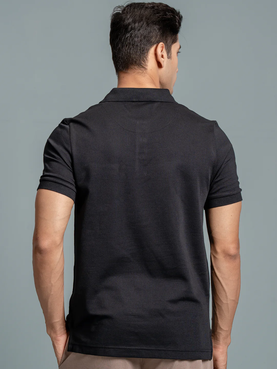 Cotton Rich Pique Polo Jet Black - Image 4