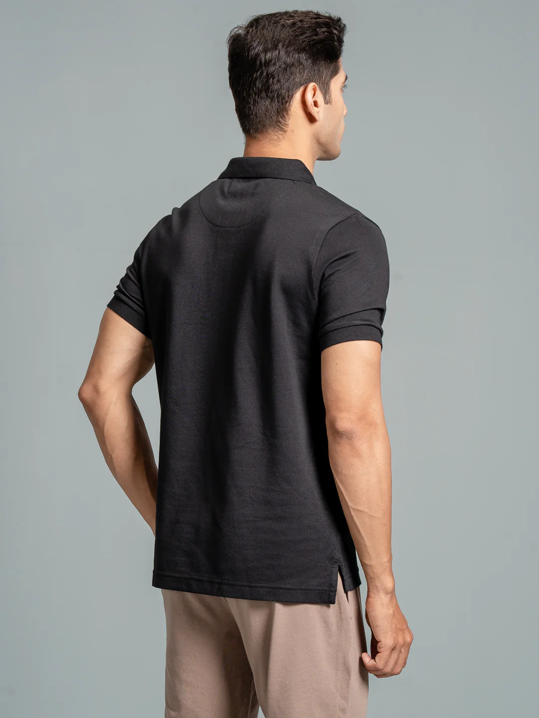 Cotton Rich Pique Polo Jet Black - Image 5