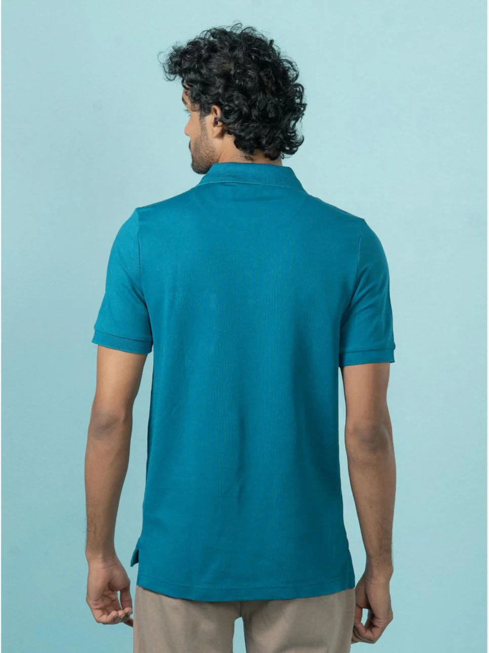 Cotton Rich Pique Polo Lake Blue - Image 4