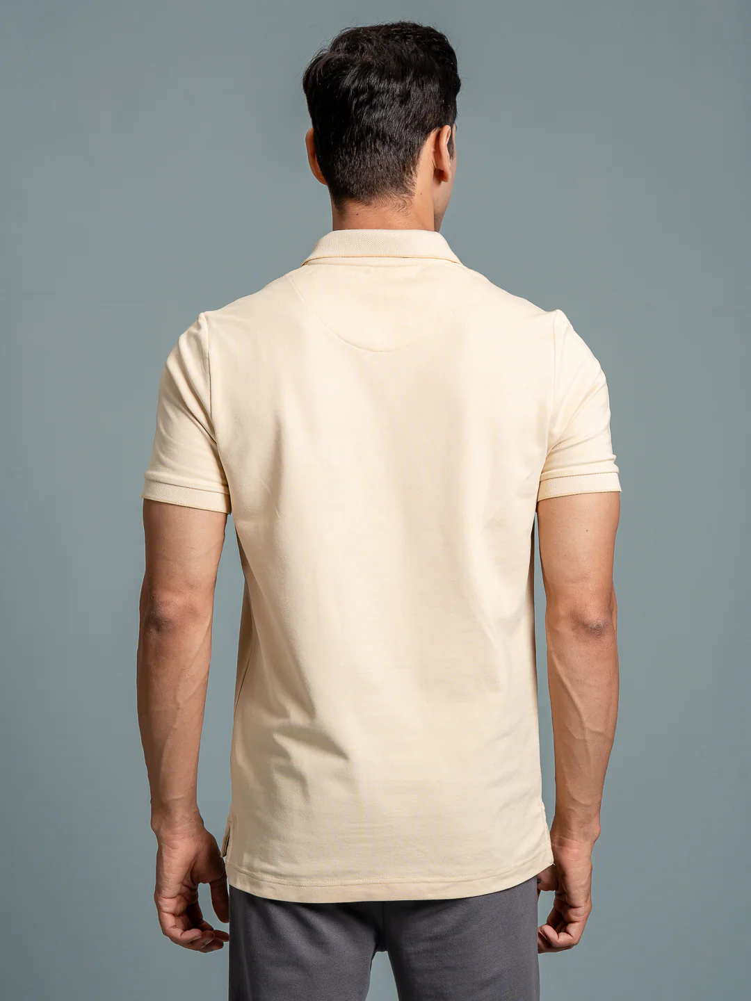 Cotton Rich Pique Polo Light Beige - Image 5
