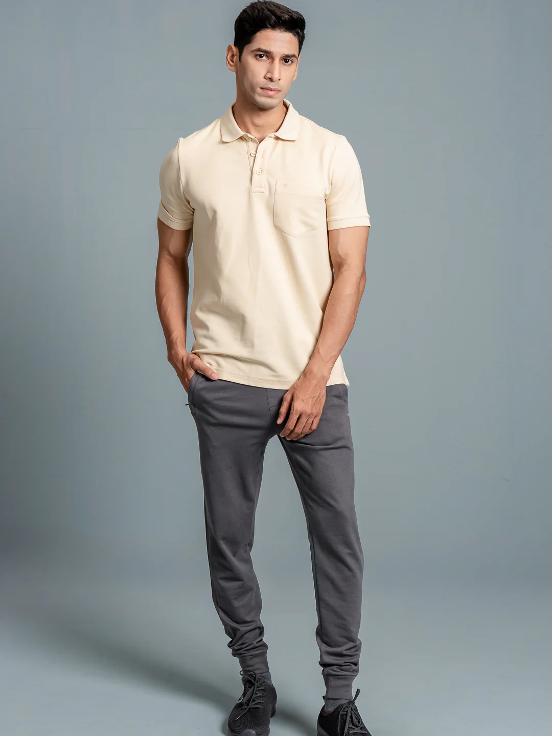 Cotton Rich Pique Polo Light Beige - Image 6