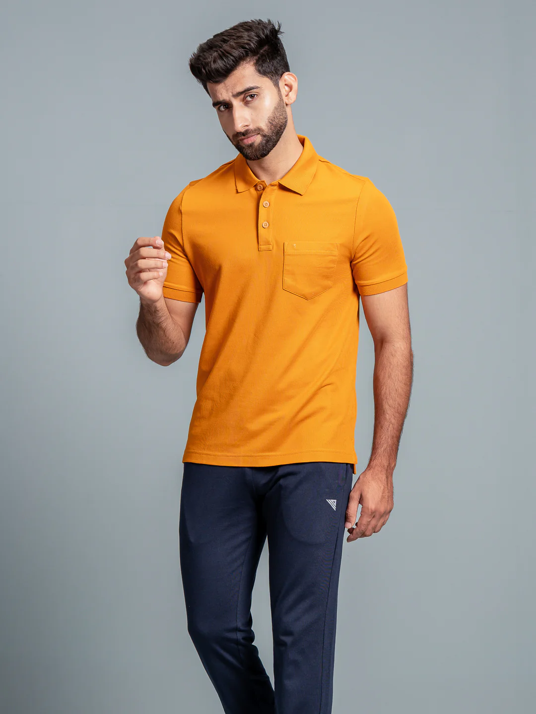 Cotton Rich Pique Polo Mustard - Image 3