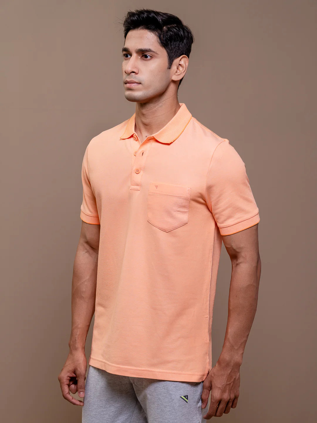 Cotton Rich Pique Polo Orange