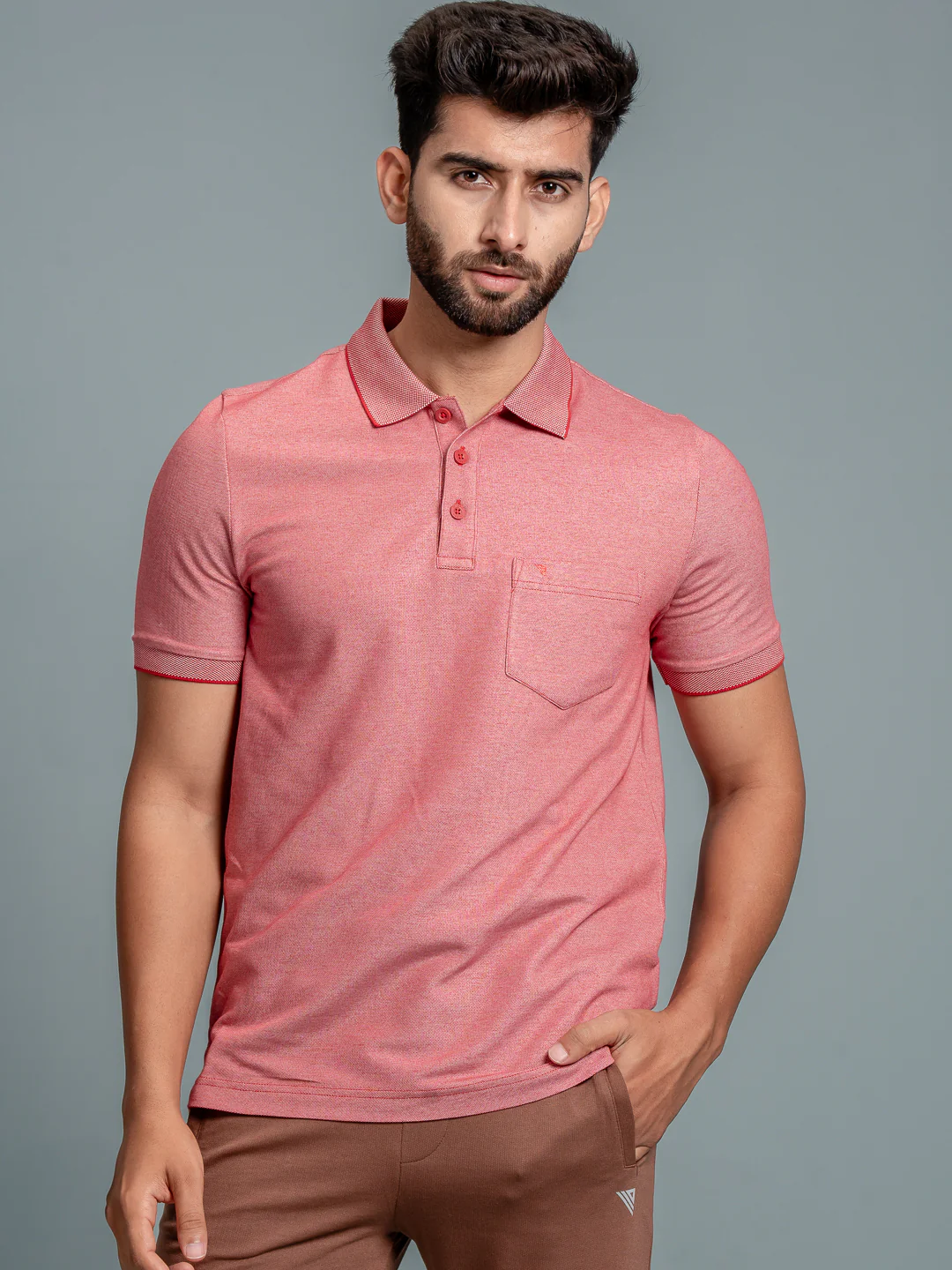 Cotton Rich Pique Polo Red