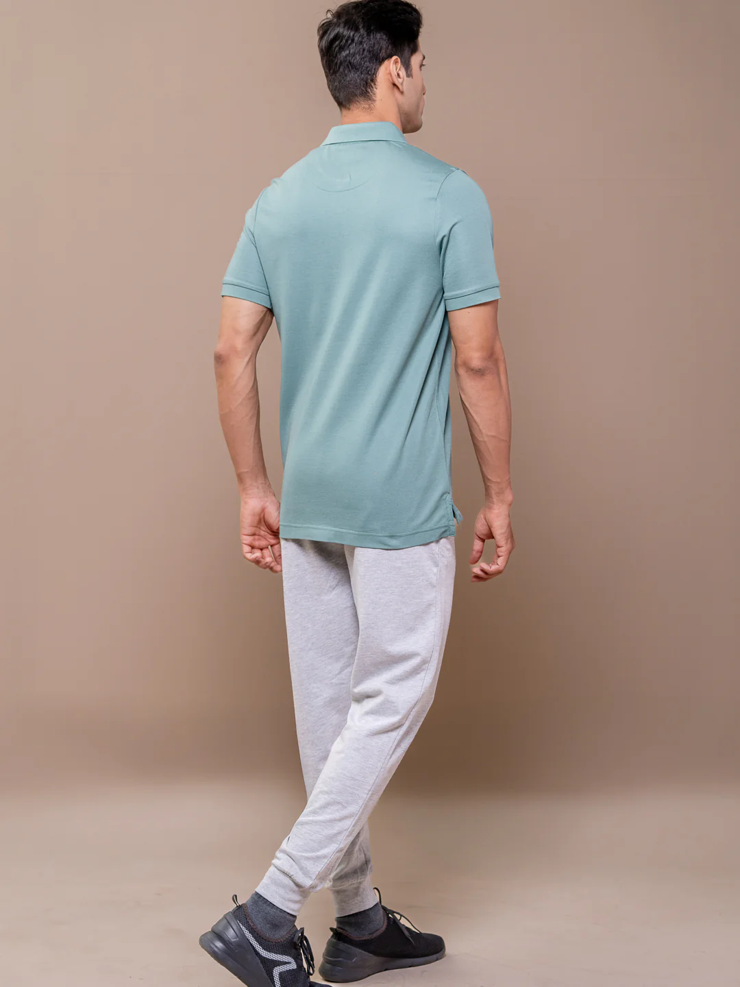 Cotton Rich Pique Polo Turq - Image 3