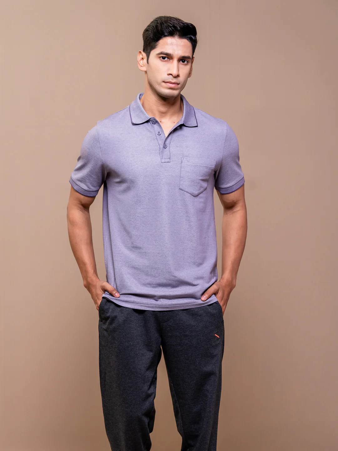 Cotton Rich Pique Polo Violet